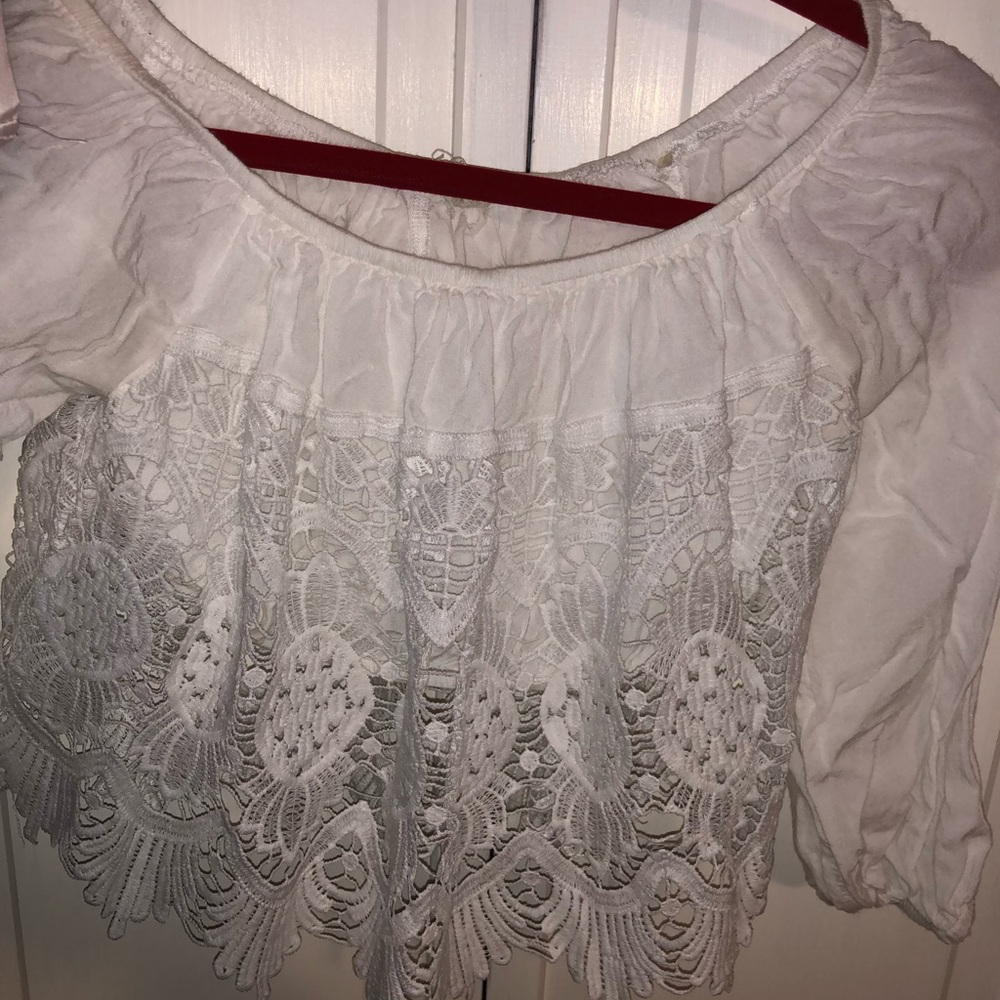 Cropped over the shoulder top